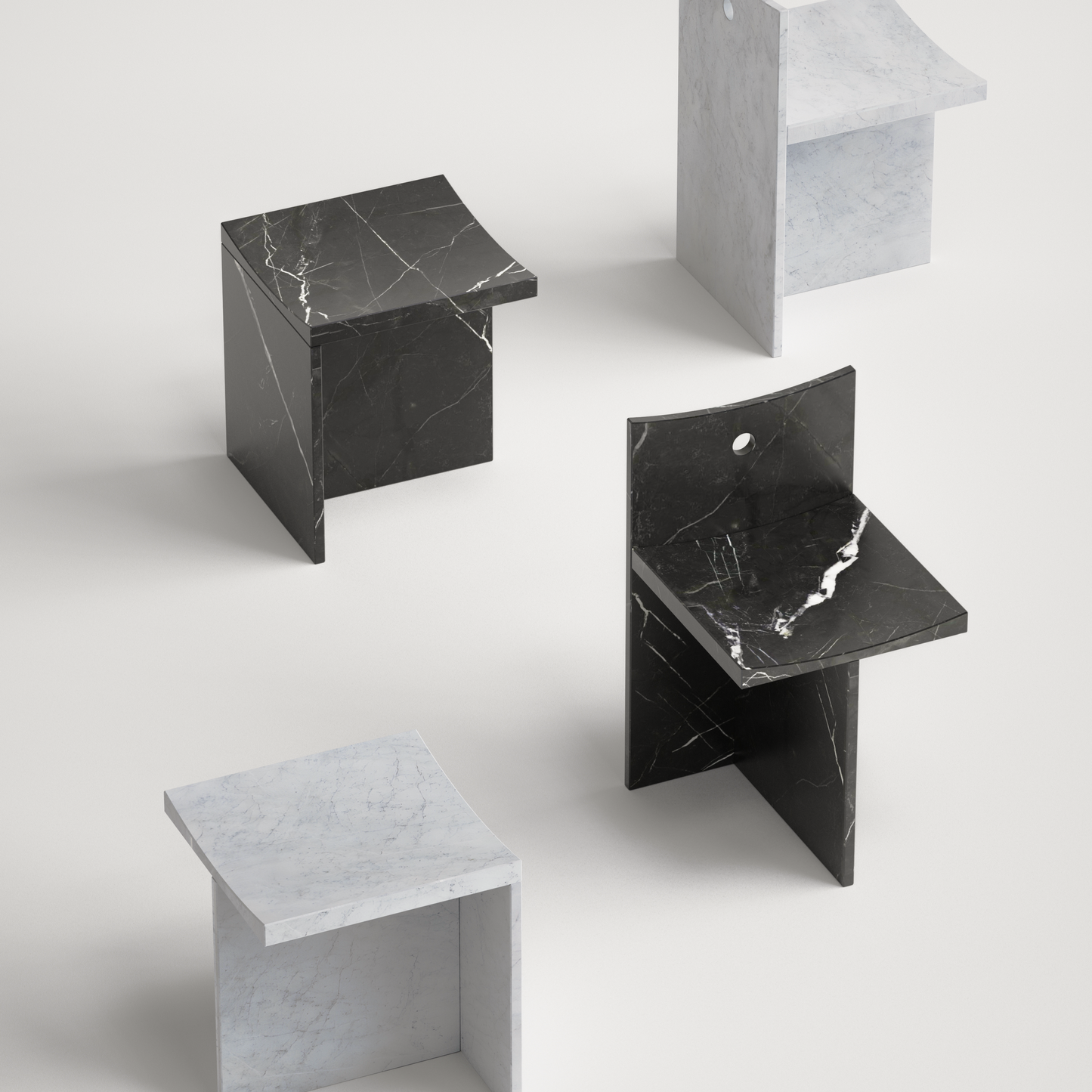 Thebes - marble chair