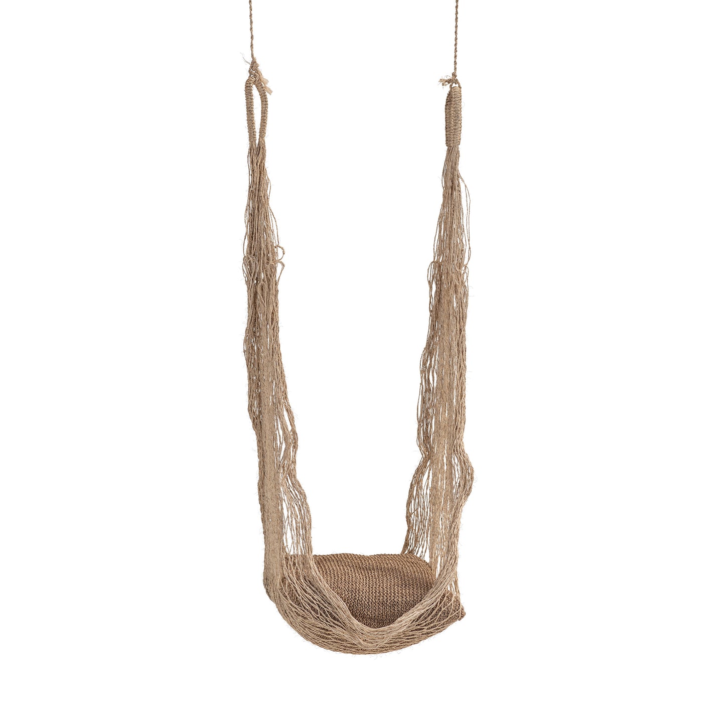 Textured rope swing on a white background