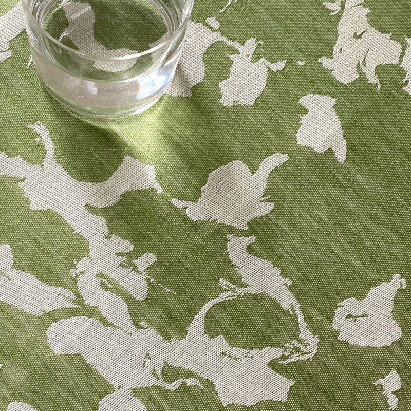Marble tablecloth in green
