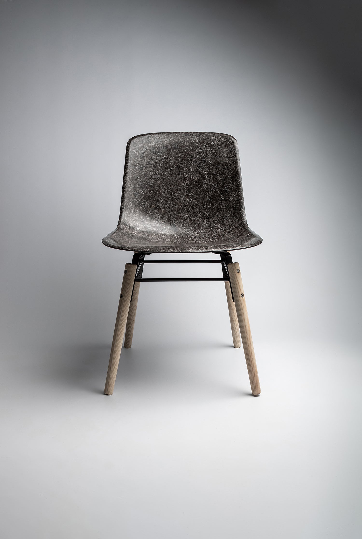 Hembury Chair in Herdwick Solidwool with oiled ash legs