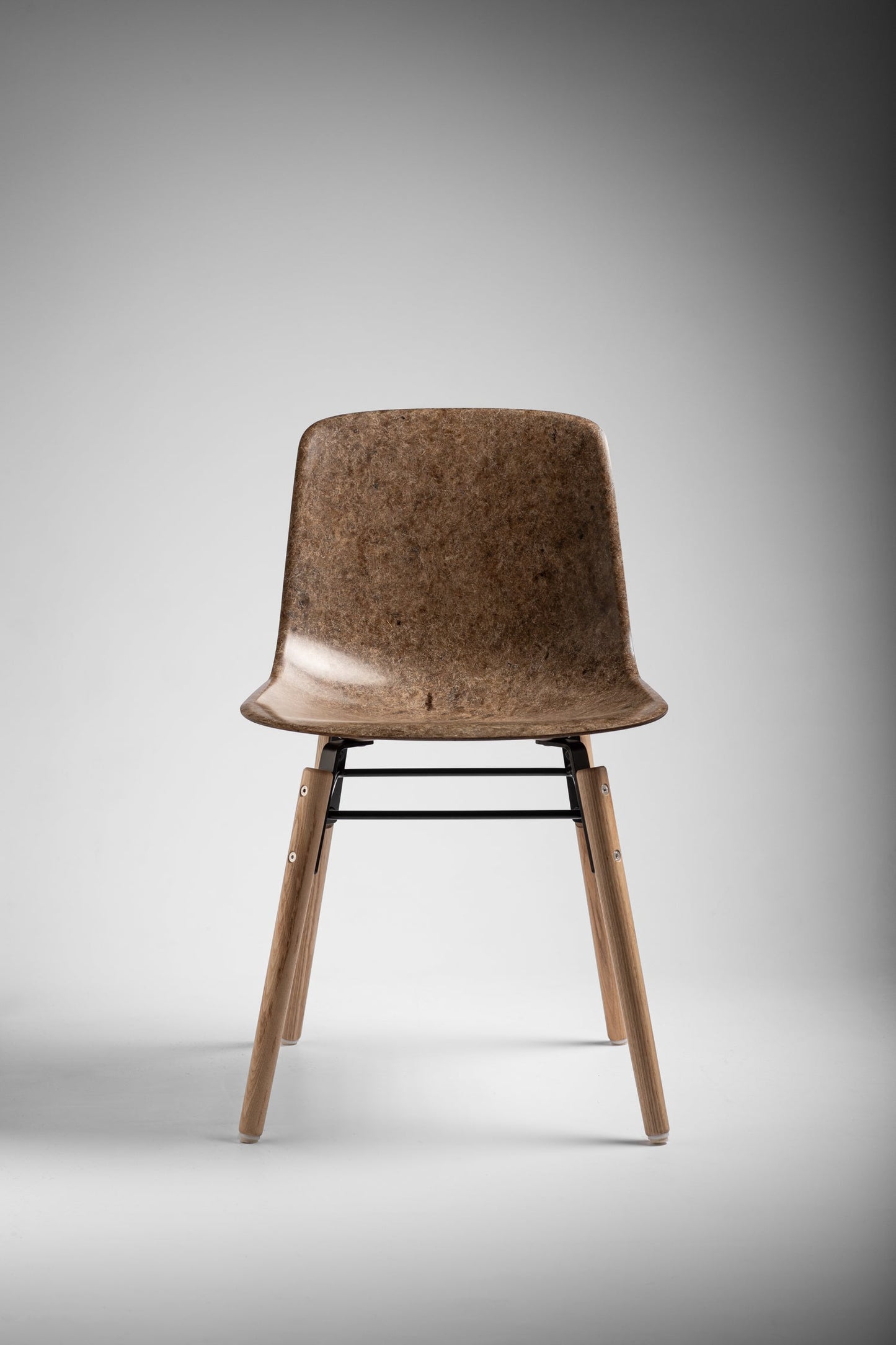 Hembury Chair in Hazel Solidwool with oiled ash legs