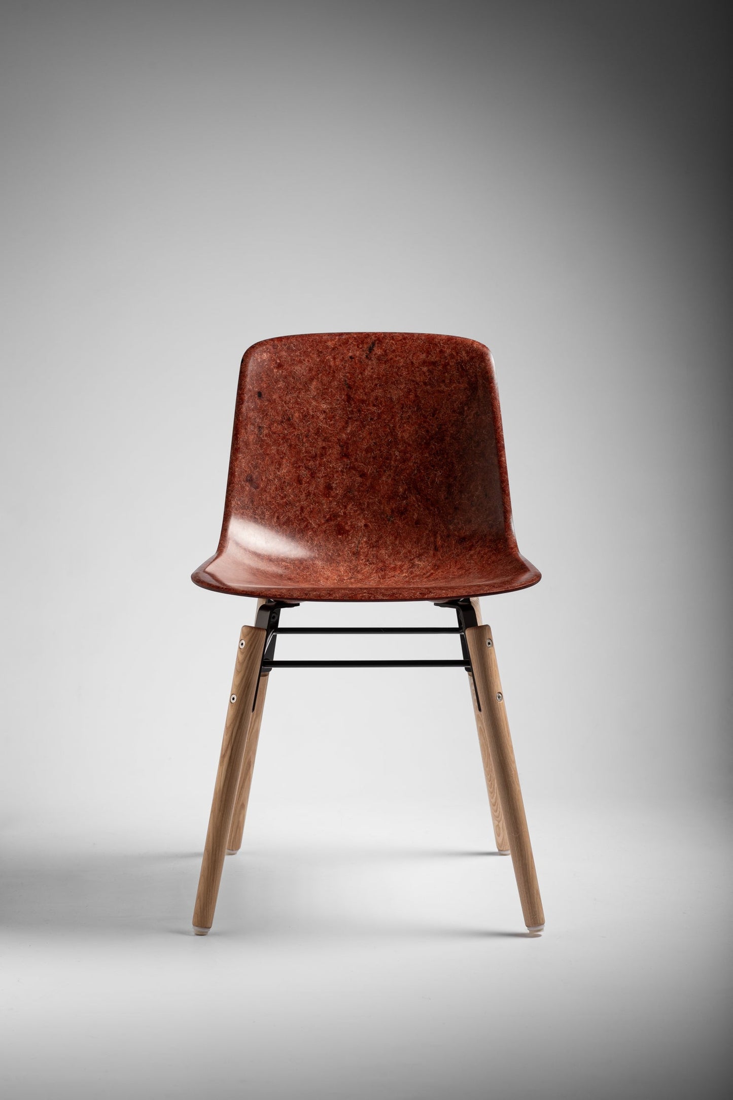 Hembury Chair in Tan Solidwool with oiled ash legs