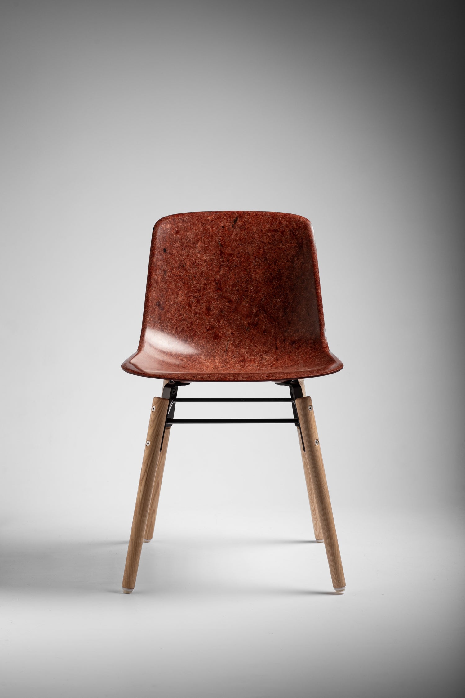 Hembury Chair in Tan Solidwool with oiled ash legs