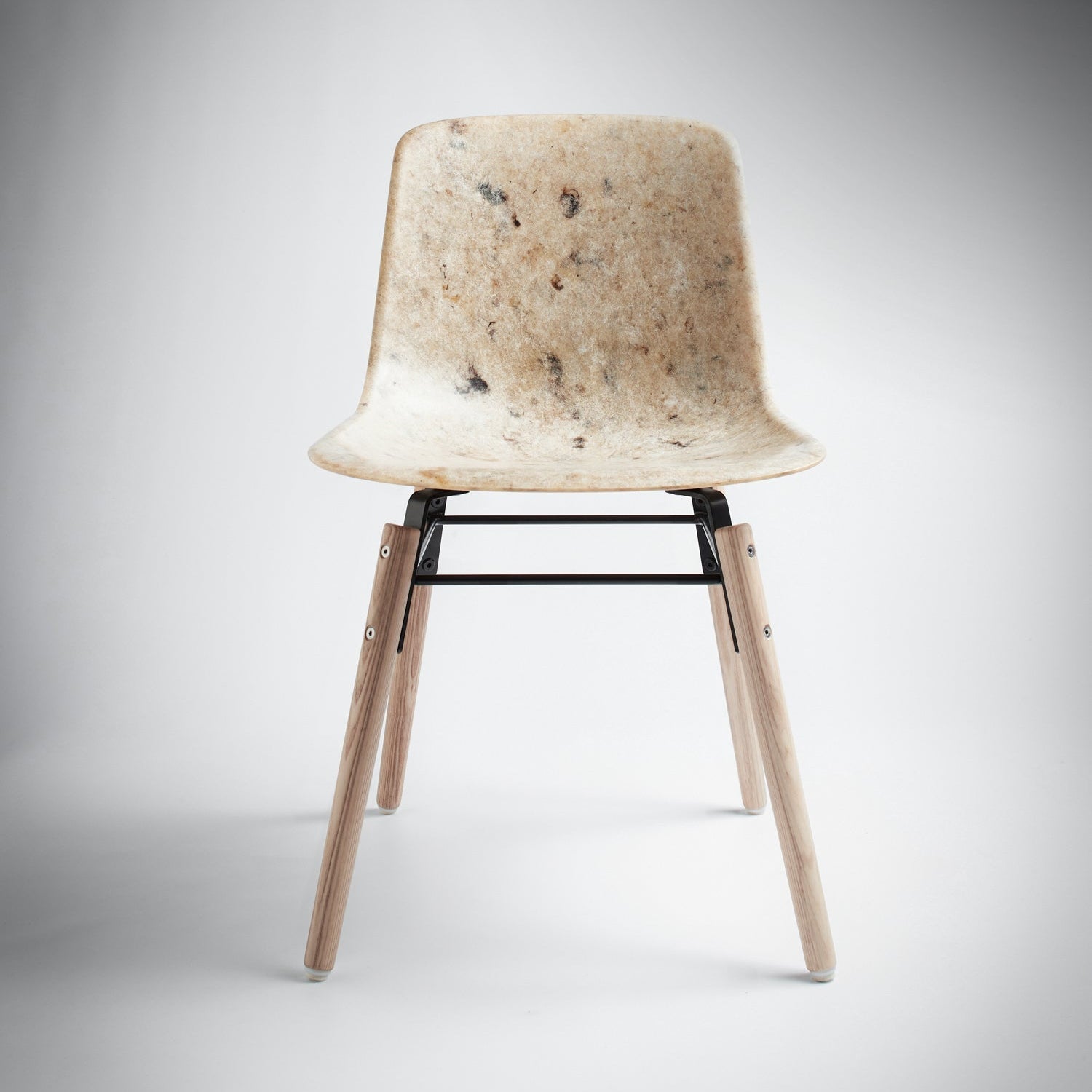 Hembury Chair in Welsh Mountain Solidwool with oiled ash legs